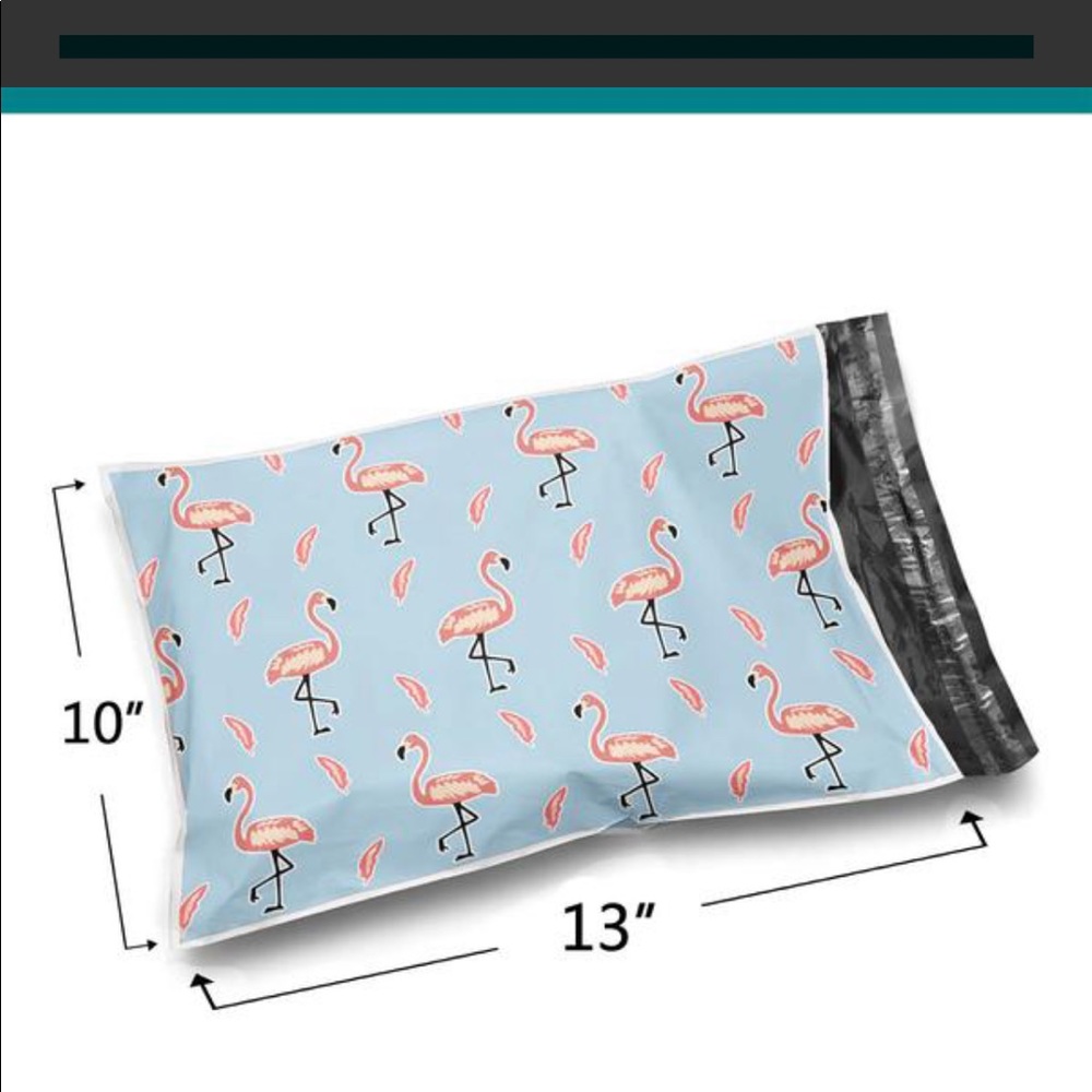 50 10X13 Flamingo Poly Mailers CLEARANCE - Picture 4 of 5